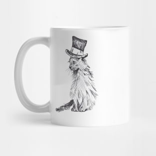 Black Cat in Hat Mug